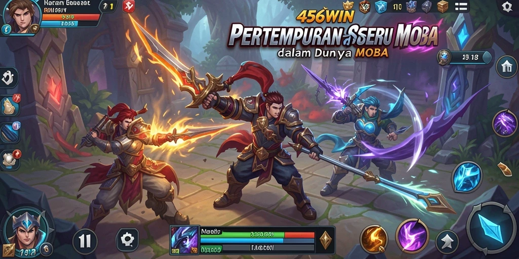 Tampilan gameplay seru dan strategis dari 456WIN di arena MOBA.