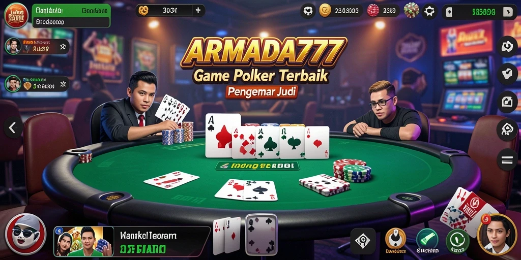 Tampilan game Poker yang menegangkan di ARMADA777.