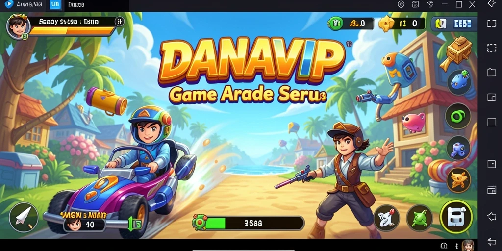 Tampilan gameplay menegangkan dalam DANAVIP saat pemain beraksi.