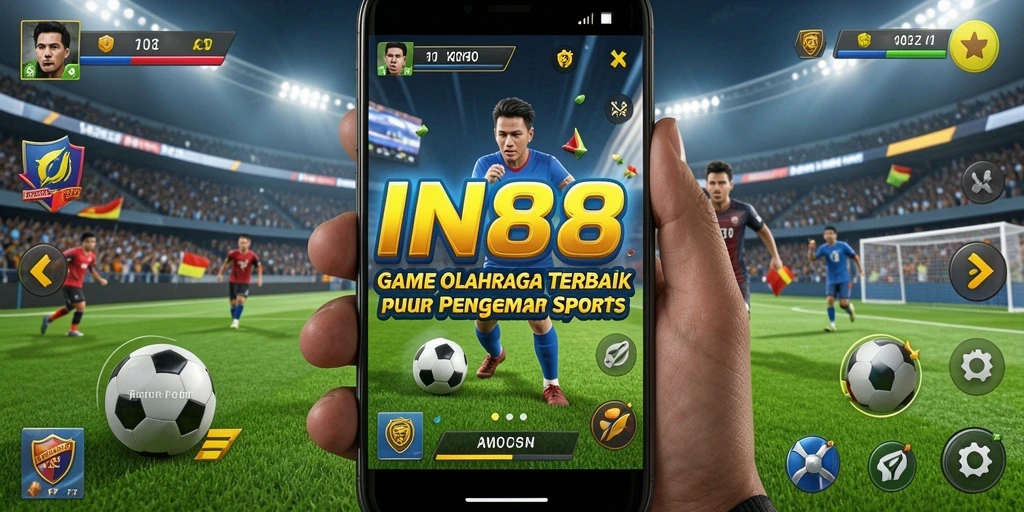 Screenshot gameplay IN88 menampilkan aksi olahraga yang seru dan mendebarkan.