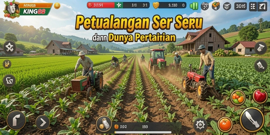 Gameplay seru dalam mengelola lahan pertanian yang produktif.