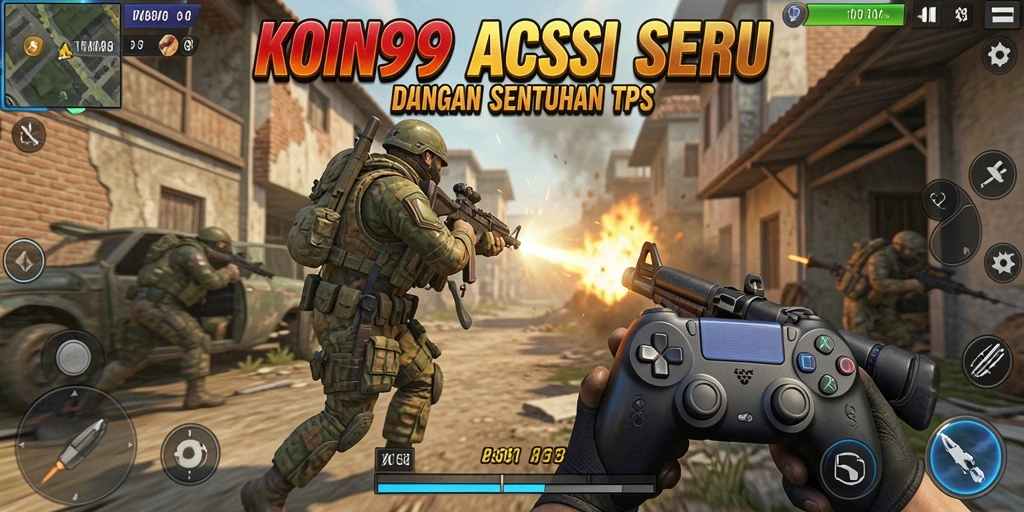 Tampilan gameplay TPS yang mendebarkan dan penuh aksi.