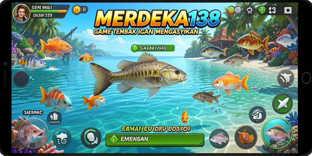 Tampilan menarik dari gameplay Tembak Ikan di MERDEKA138.