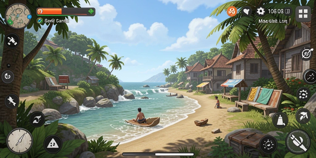 Screenshot utama N06 menampilkan gameplay yang ceria dan seru.