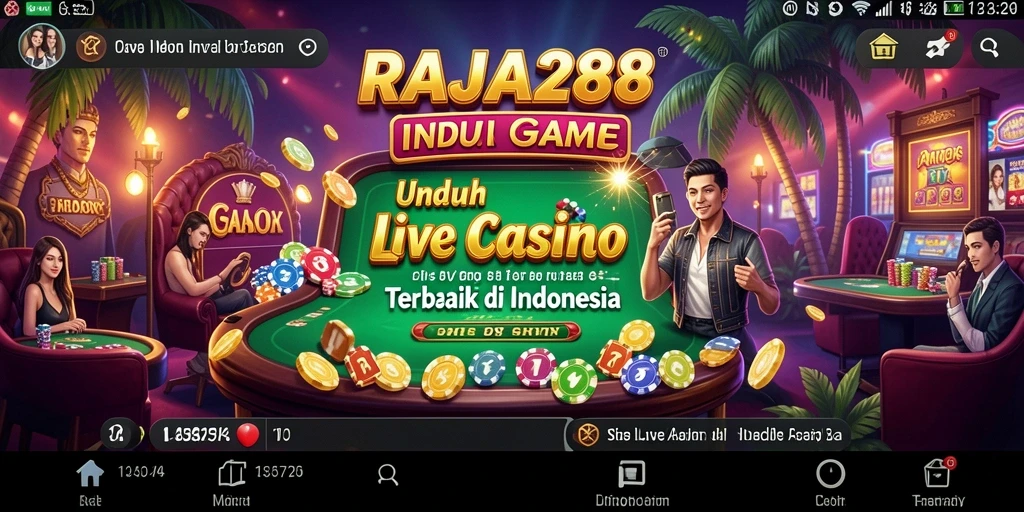 Screenshot RAJA288 menampilkan gameplay Live Casino yang seru dan interaktif.