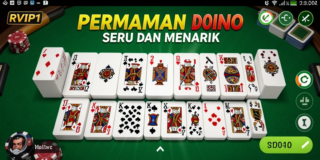 Screenshot gameplay RVIP1 yang menampilkan pemain menikmati Domino.