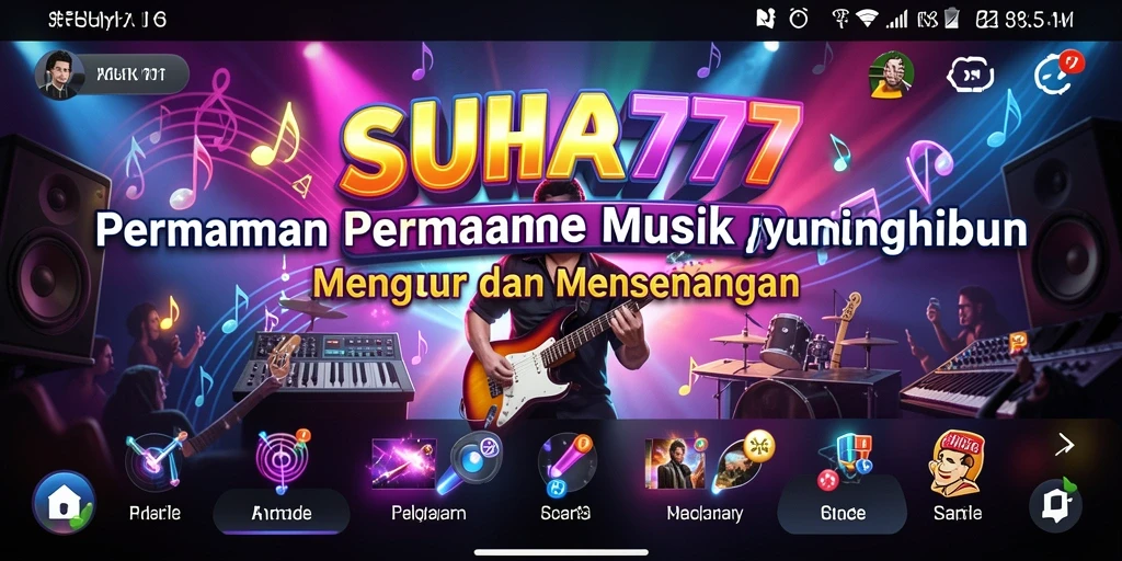 Menampilkan gameplay interaktif di SUHU777 dengan musik yang menghibur.