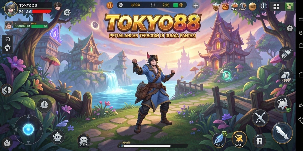 Screenshot gameplay TOKYO88 menampilkan petualangan seru di dunia terbuka.